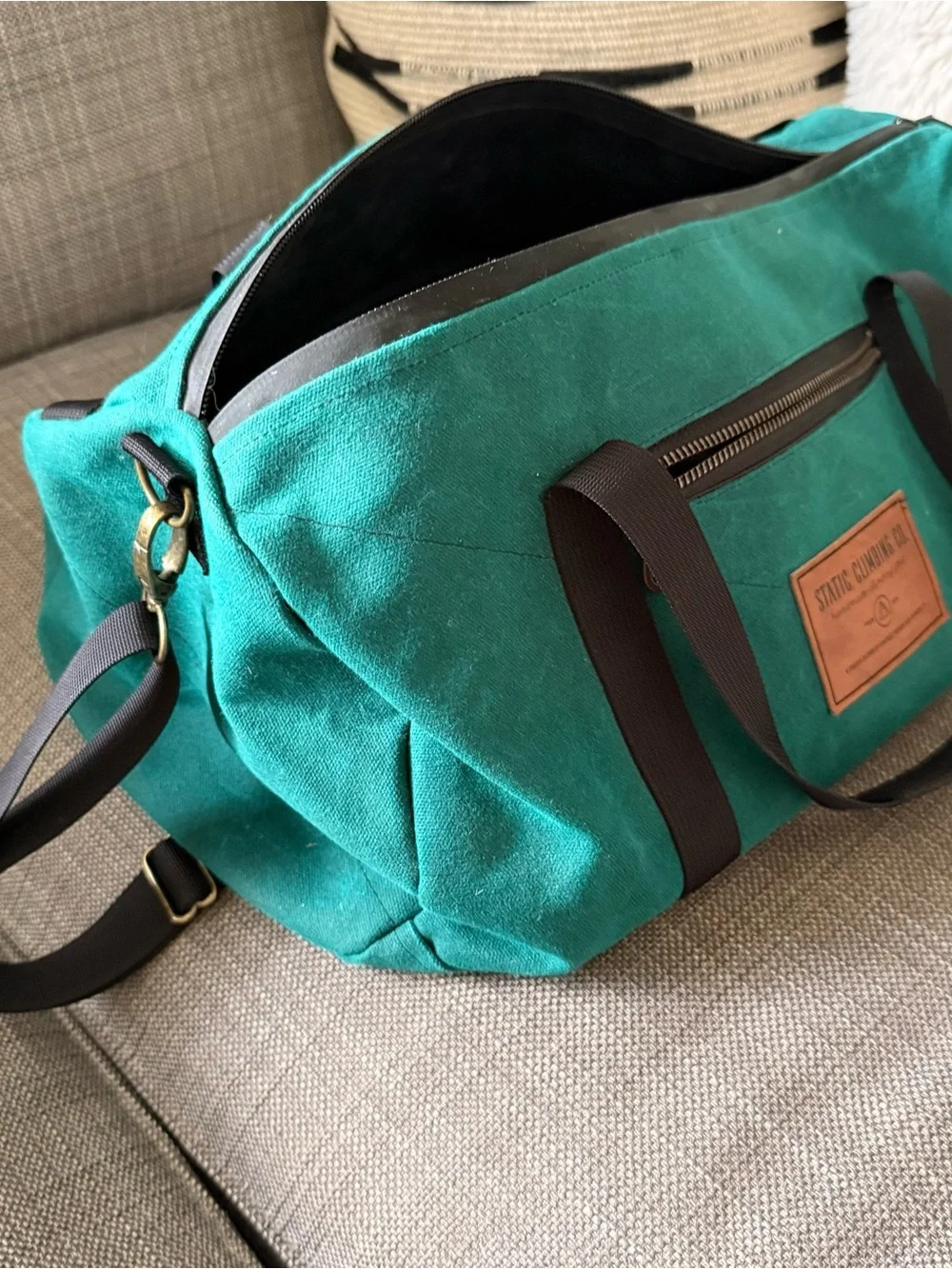 Static Climbing Emerald Green Waxed Canvas 16